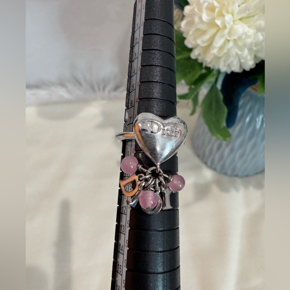 Christian Dior Heart Logo Ring | Size US 5 - Picture 7 of 16